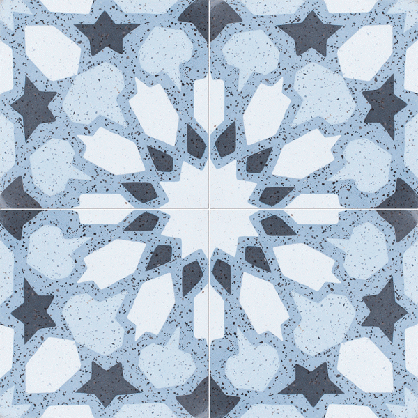 Arietta Honed Blue Cement Tile