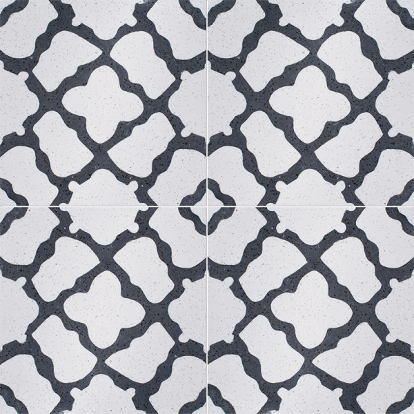 Capella Honed Black&White Cement Tile