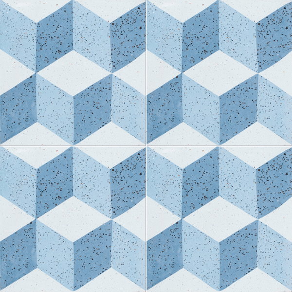 Grave Honed Blue Cement Tile
